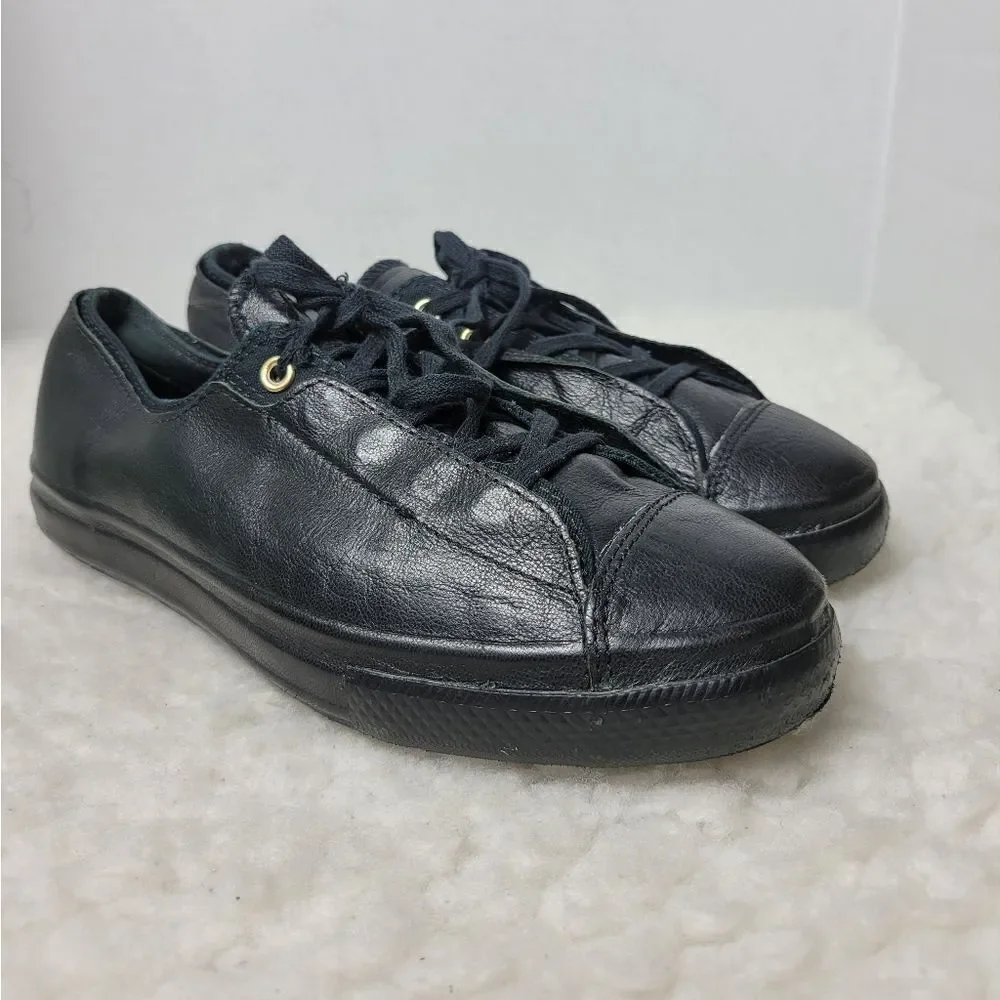 Converse C T All Star High Line Shroud Ox Women's Sneaker Size 8 Black Leather
